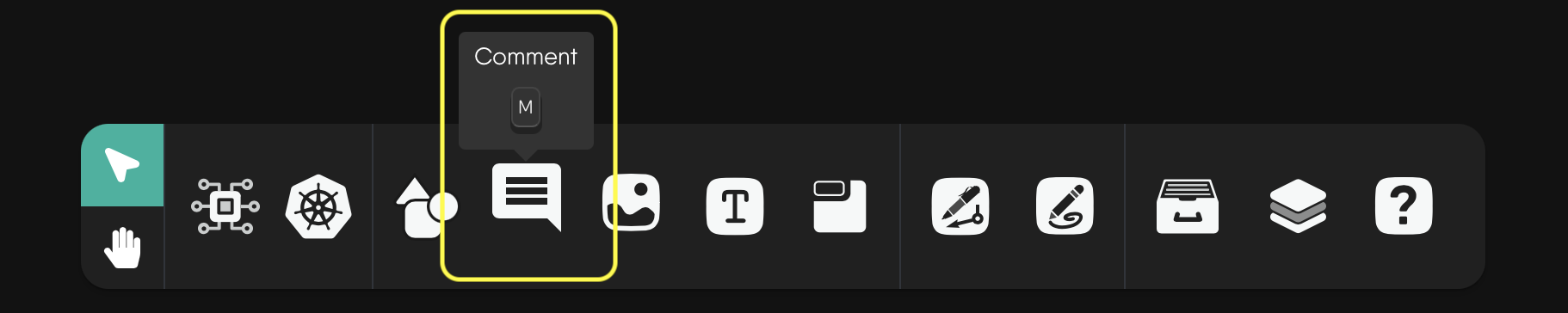 Create a comment from the dock